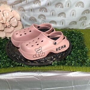 NWOT Kids Pink Clogs